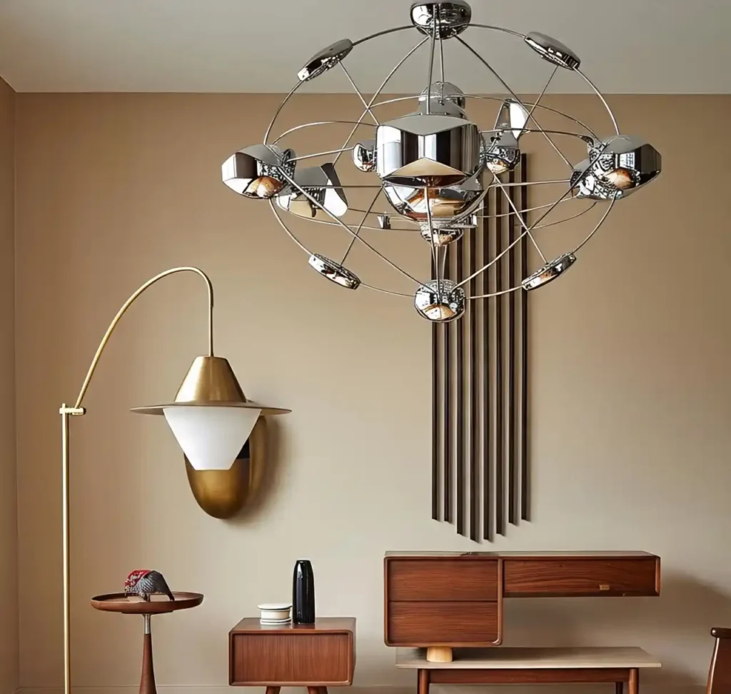 20 Mid-Century Modern Living Room Ideas to Achieve Retro-Inspired Sophistication 7 stylish lighting-Mid-Century Modern Living Room Ideas