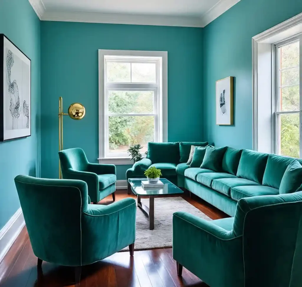25 Blue and Green Living Room Designs to Elevate Your Home 2 1-Blue and Green Living Room Designs