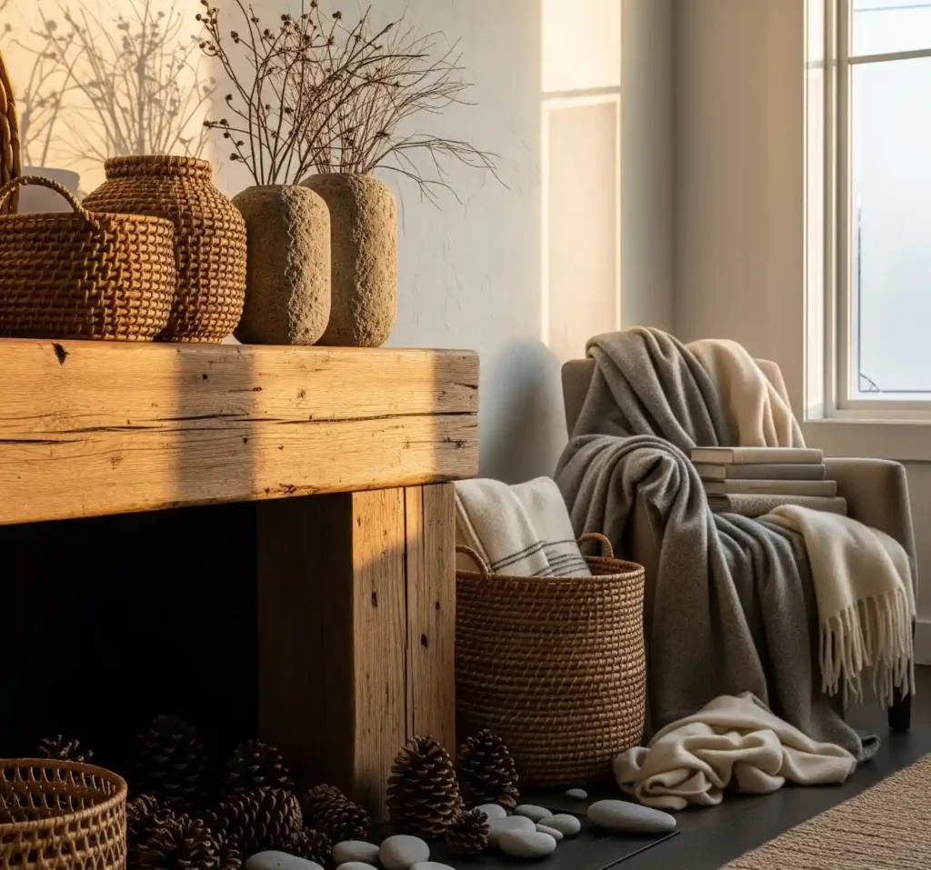 20 Creative Winter Mantel Decorating Ideas to Bring the Season Indoors 2 1-Winter Mantel Decorating Ideas