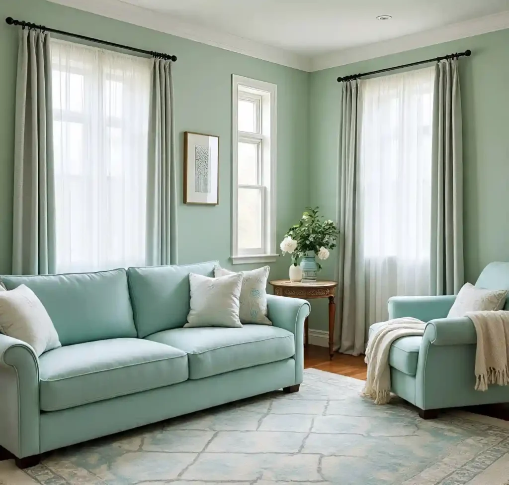25 Blue and Green Living Room Designs to Elevate Your Home 10 10-Blue and Green Living Room Design