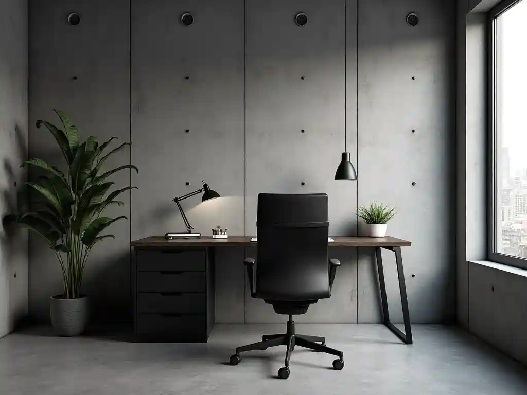 28 Dark Office Decor Ideas for a Minimalist, Functional & Stylish Workspace 12 10-Dark Office Decor Idea