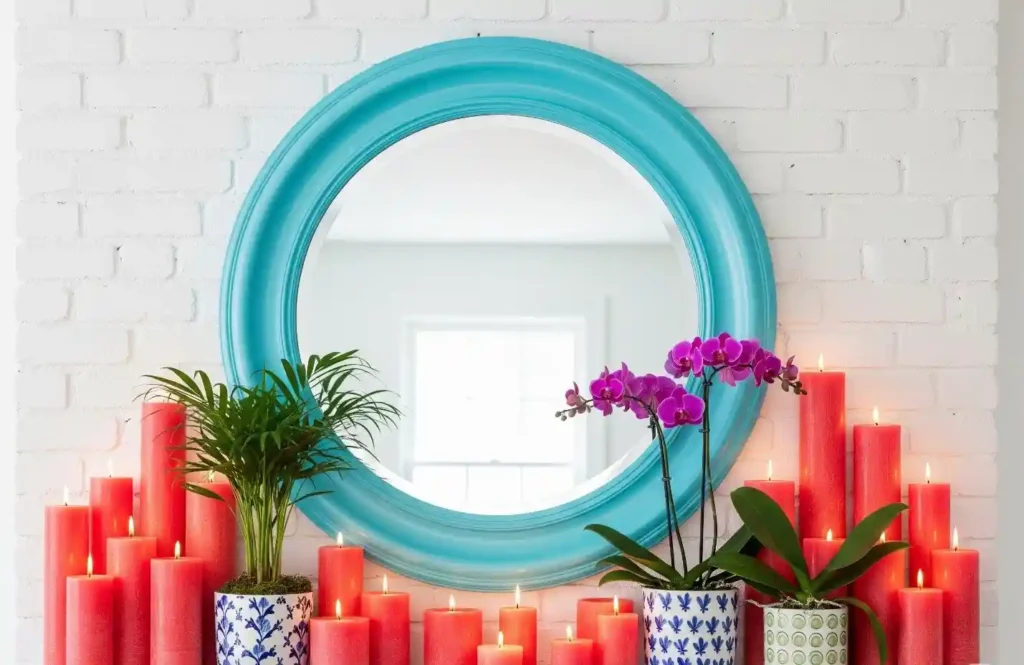 25 Bright & Bold Summer Mantel Decorating Ideas to Energize Your Space 11 10-Summer Mantel Decorating Idea