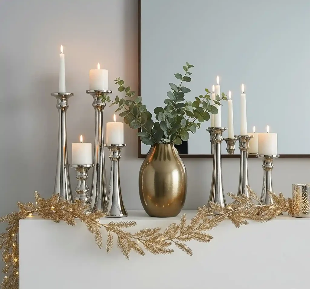20 Creative Winter Mantel Decorating Ideas to Bring the Season Indoors 13 12-Winter Mantel Decorating Idea