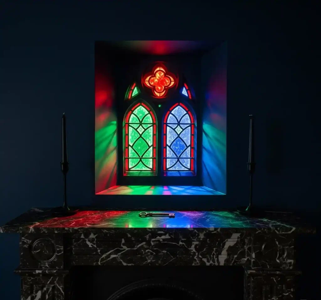 25 Spellbinding Moody Gothic Mantel Decor Ideas to Embrace Dark Elegance 16 15-Moody Gothic Mantel Decor Idea
