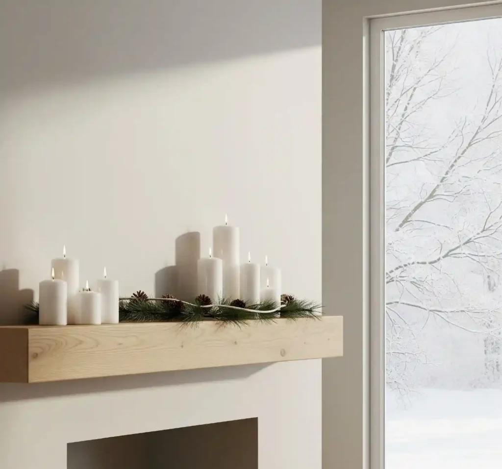 20 Creative Winter Mantel Decorating Ideas to Bring the Season Indoors 16 15-Winter Mantel Decorating Idea