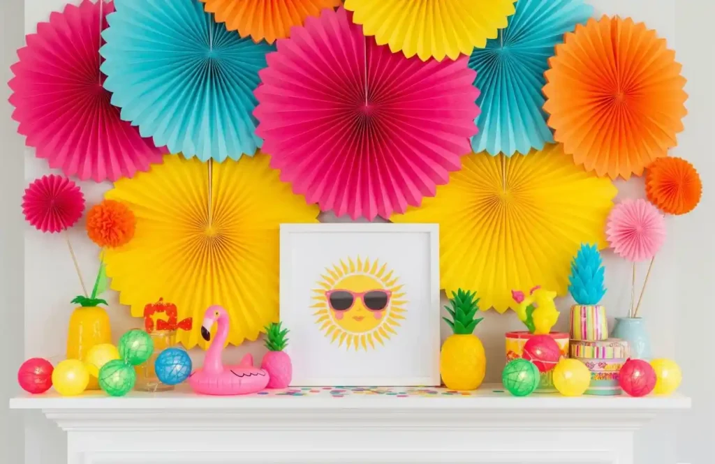 25 Bright & Bold Summer Mantel Decorating Ideas to Energize Your Space 16 15-summer Mantel Decorating Idea