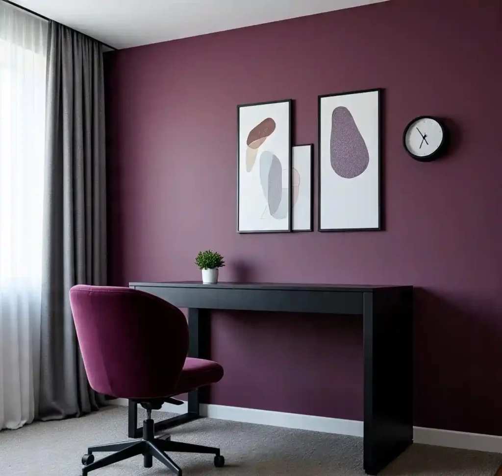 28 Dark Office Decor Ideas for a Minimalist, Functional & Stylish Workspace 19 17-Dark Office Decor Idea