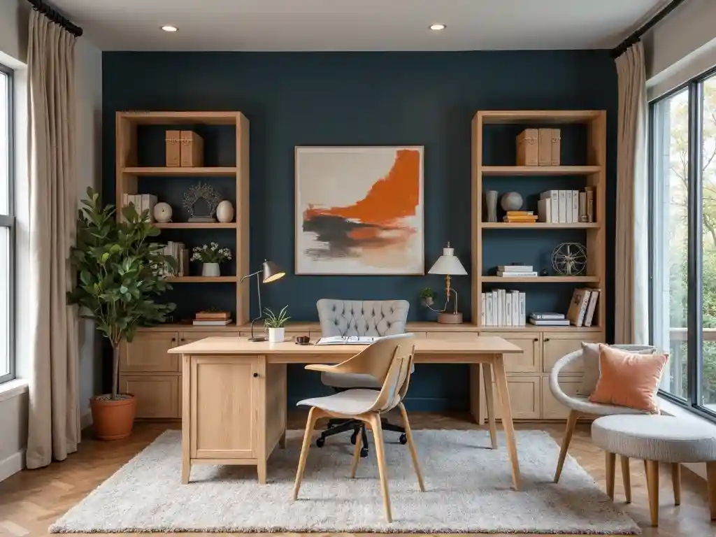 20 Small Home Office Decor Ideas to Maximize Style & Productivity in Any Space 18 17-Small Home Office Decor Idea