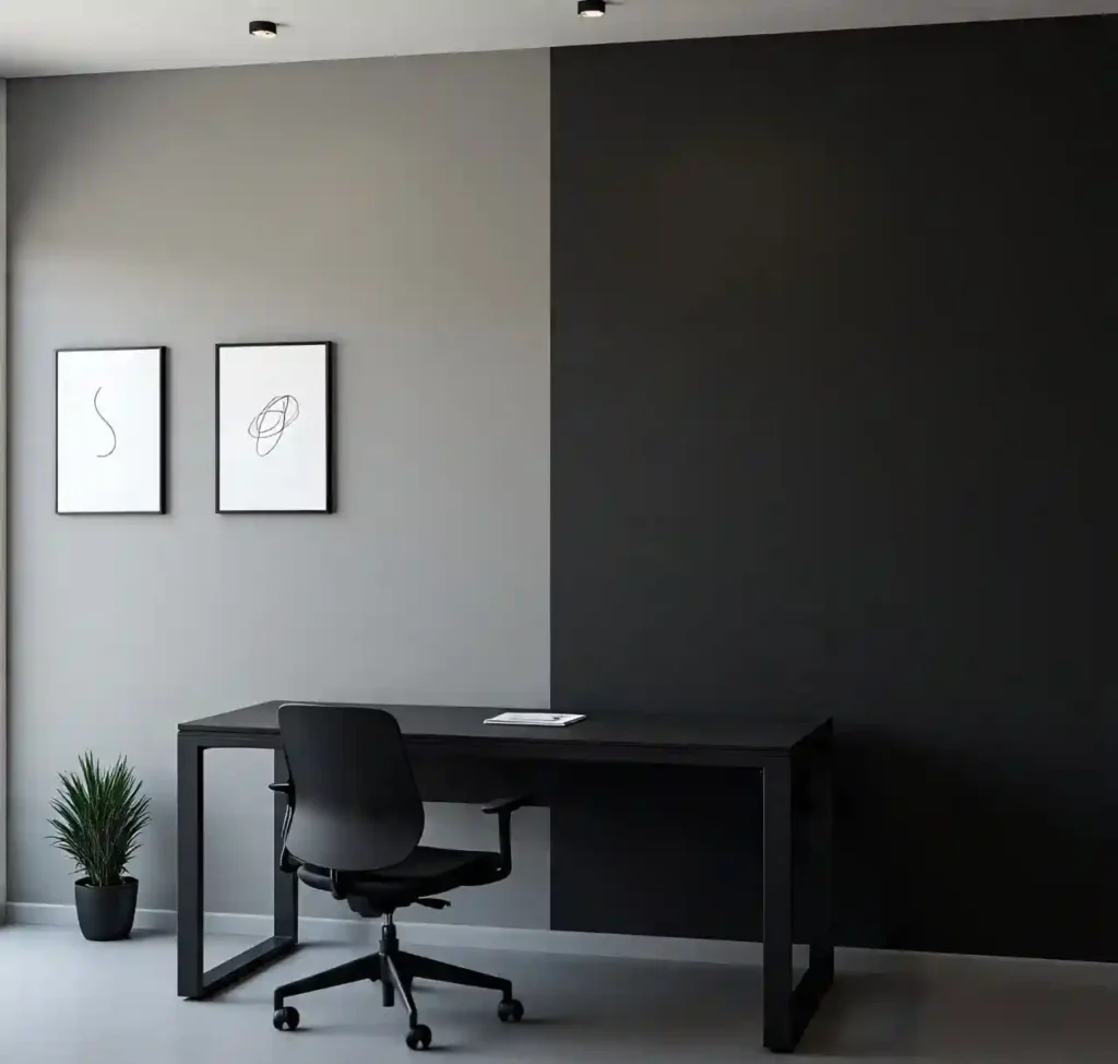 28 Dark Office Decor Ideas for a Minimalist, Functional & Stylish Workspace 21 18-Dark Office Decor Ideas