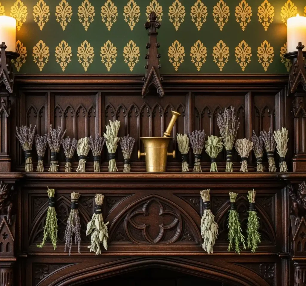 25 Spellbinding Moody Gothic Mantel Decor Ideas to Embrace Dark Elegance 20 19-Moody Gothic Mantel Decor Idea