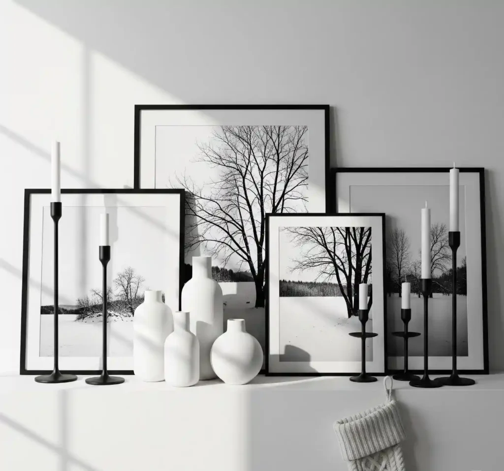 20 Creative Winter Mantel Decorating Ideas to Bring the Season Indoors 20 19-Winter Mantel Decorating Idea