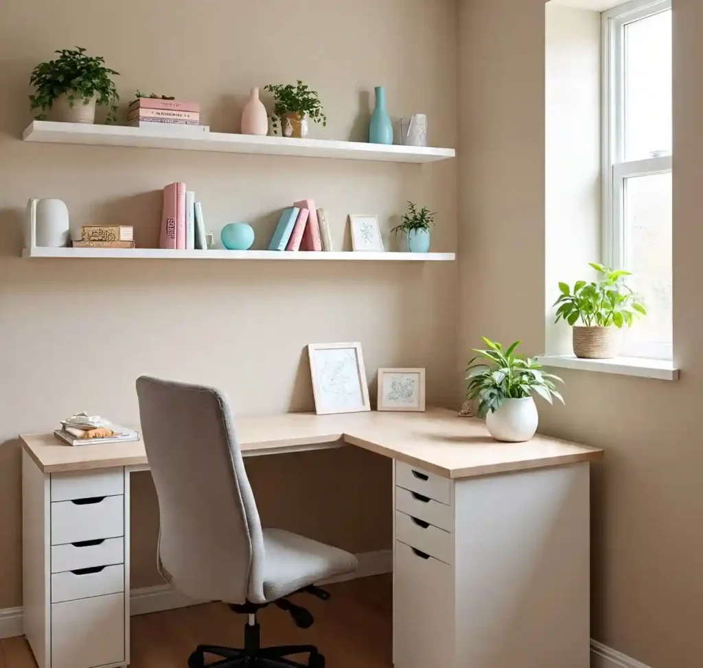 20 Small Home Office Decor Ideas to Maximize Style & Productivity in Any Space 3 2-Small Home Office Decor Ideas
