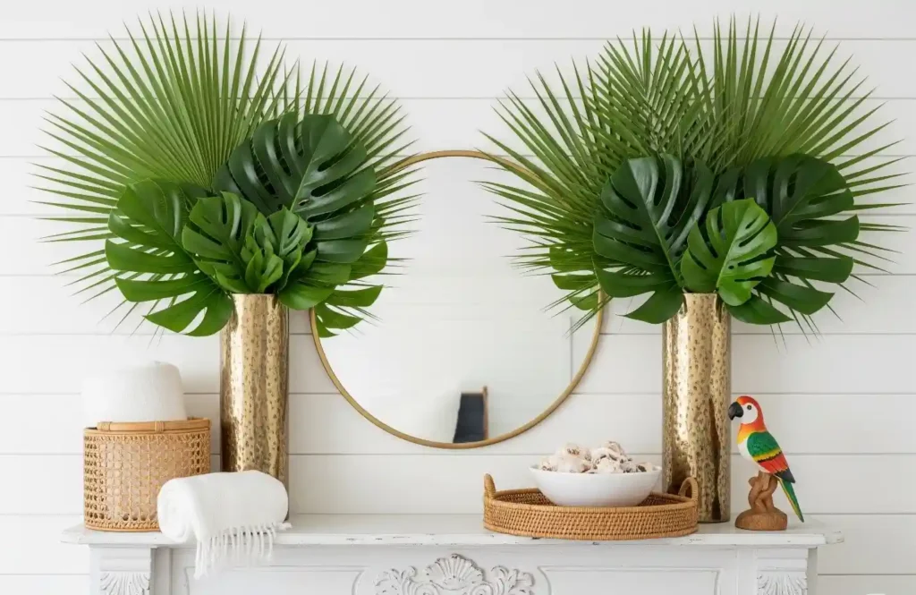 25 Bright & Bold Summer Mantel Decorating Ideas to Energize Your Space 3 2-Summer Mantel Decorating Ideas