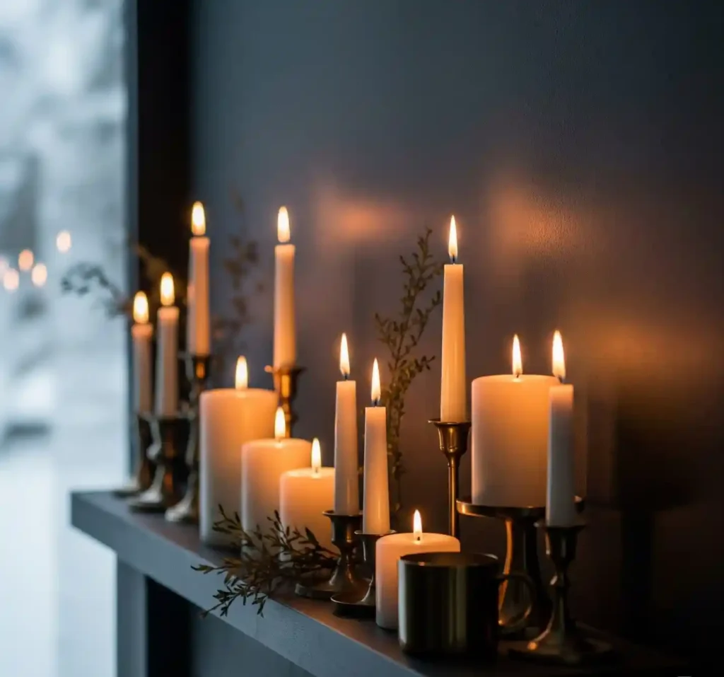 20 Creative Winter Mantel Decorating Ideas to Bring the Season Indoors 3 2-Winter Mantel Decorating Ideas