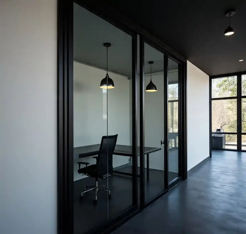 28 Dark Office Decor Ideas for a Minimalist, Functional & Stylish Workspace 23 20-Dark Office Decor Idea