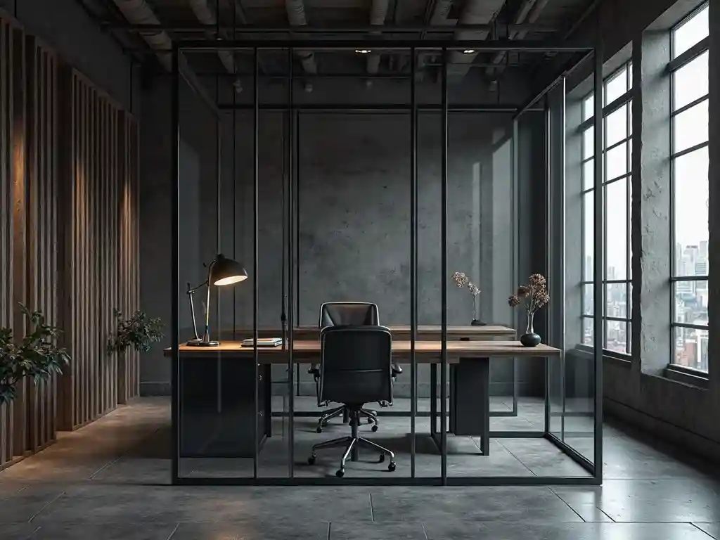 28 Dark Office Decor Ideas for a Minimalist, Functional & Stylish Workspace 24 20-Dark Office Decor Ideas