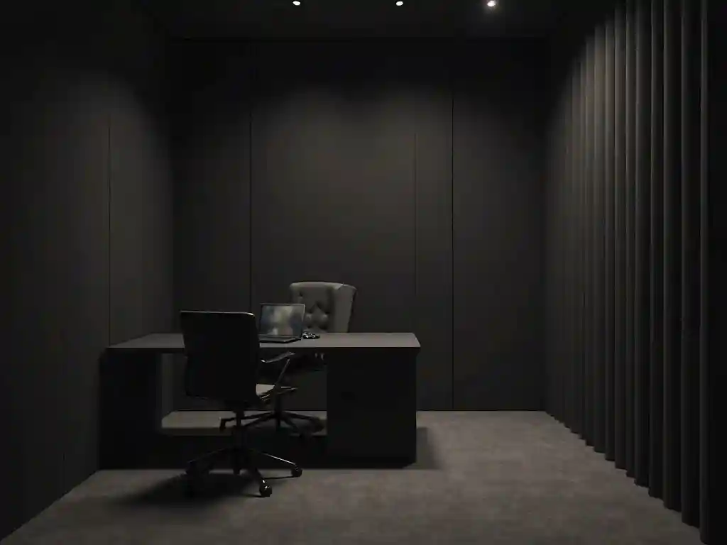 28 Dark Office Decor Ideas for a Minimalist, Functional & Stylish Workspace 25 21-Dark Office Decor Idea