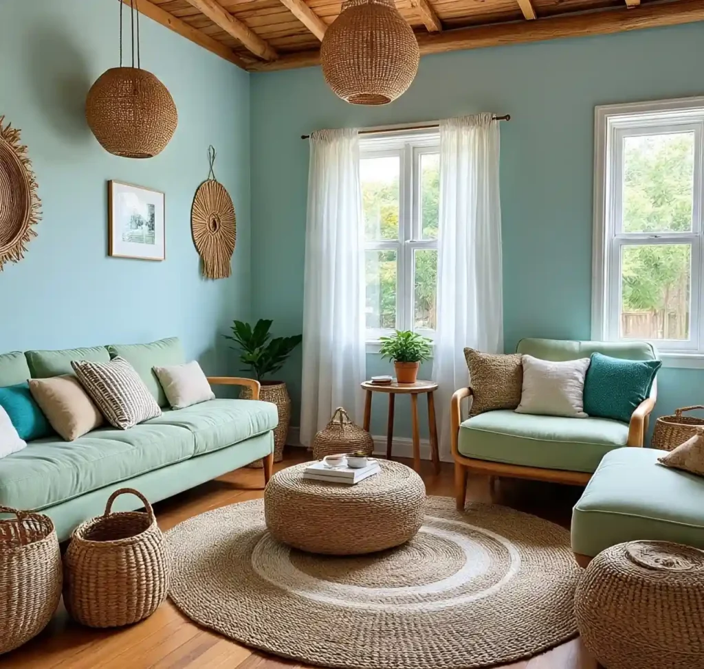 25 Blue and Green Living Room Designs to Elevate Your Home 24 23-Blue and Green Living Room Design