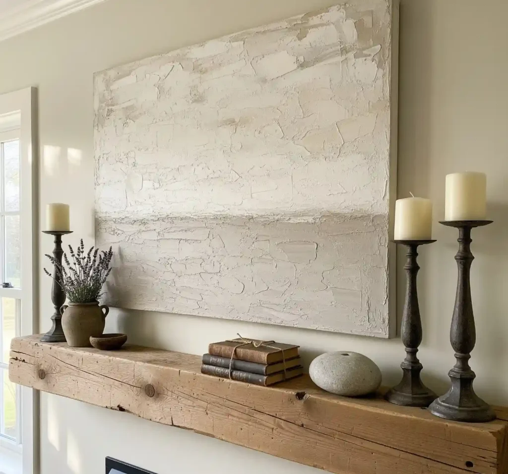 25 Stunning Farmhouse Mantel Decor Ideas to Elevate Your Rustic Interior 24 23-Farmhouse Mantel Decor Idea
