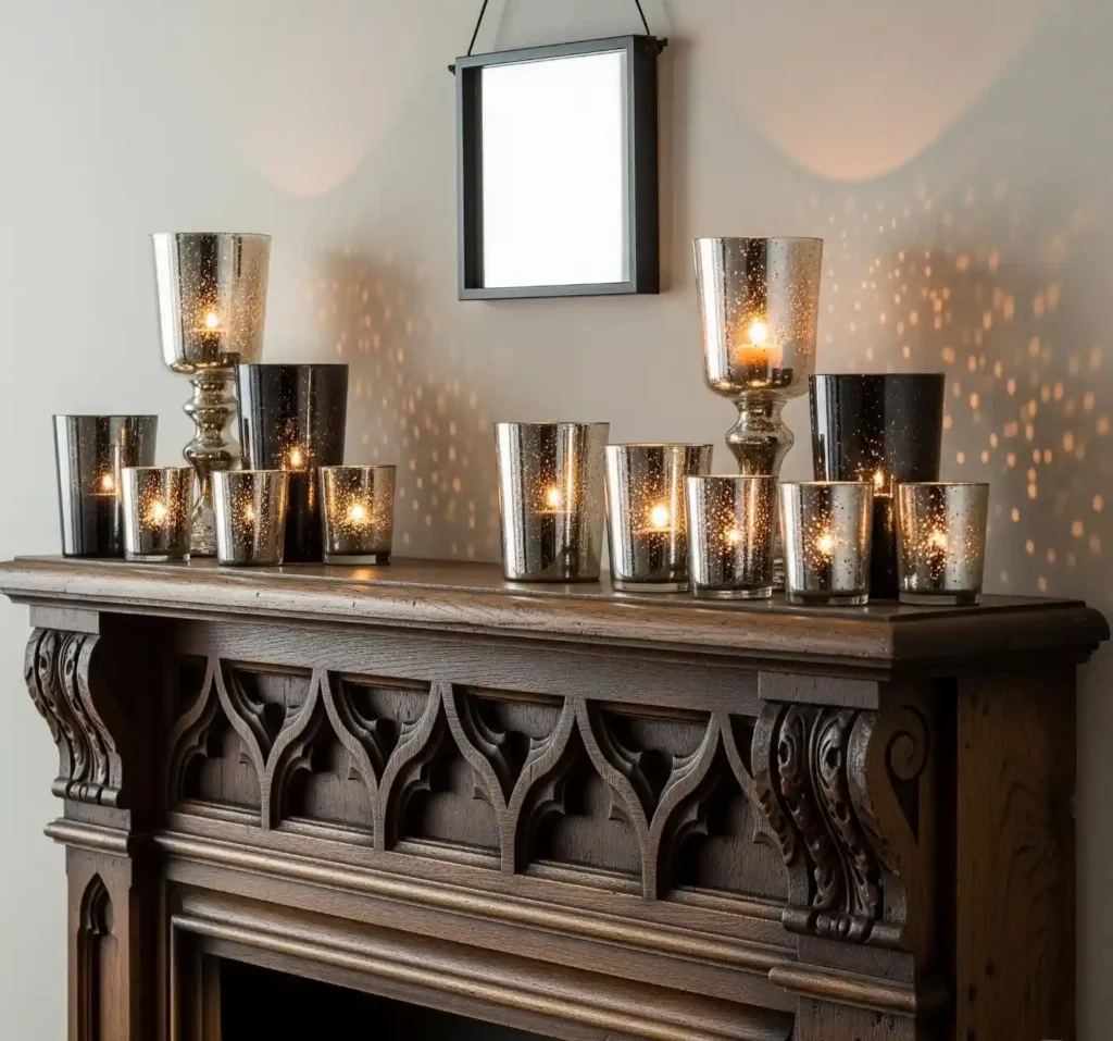 25 Spellbinding Moody Gothic Mantel Decor Ideas to Embrace Dark Elegance 24 23-Moody Gothic Mantel Decor Idea