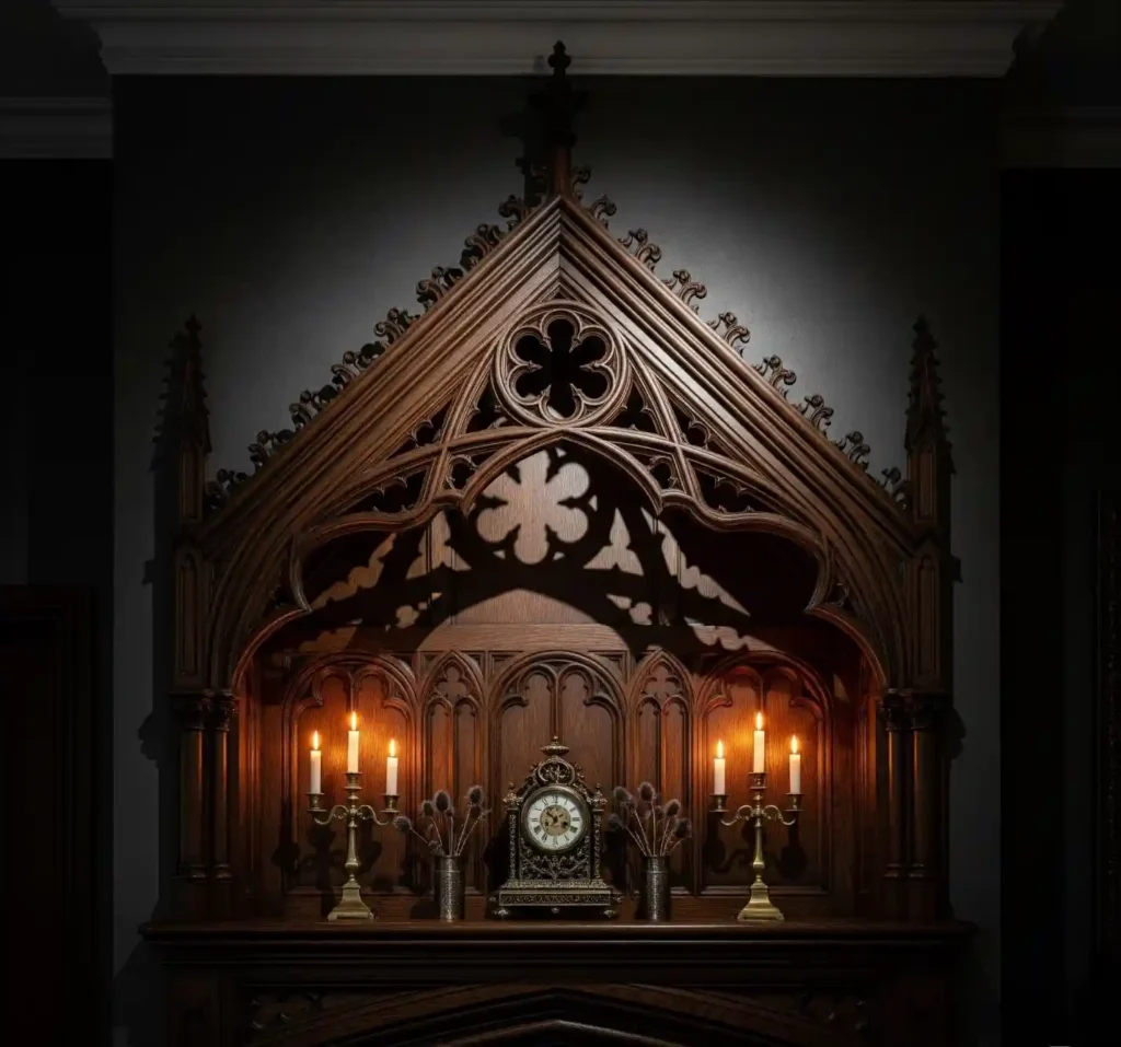 25 Spellbinding Moody Gothic Mantel Decor Ideas to Embrace Dark Elegance 26 25-Moody Gothic Mantel Decor Idea