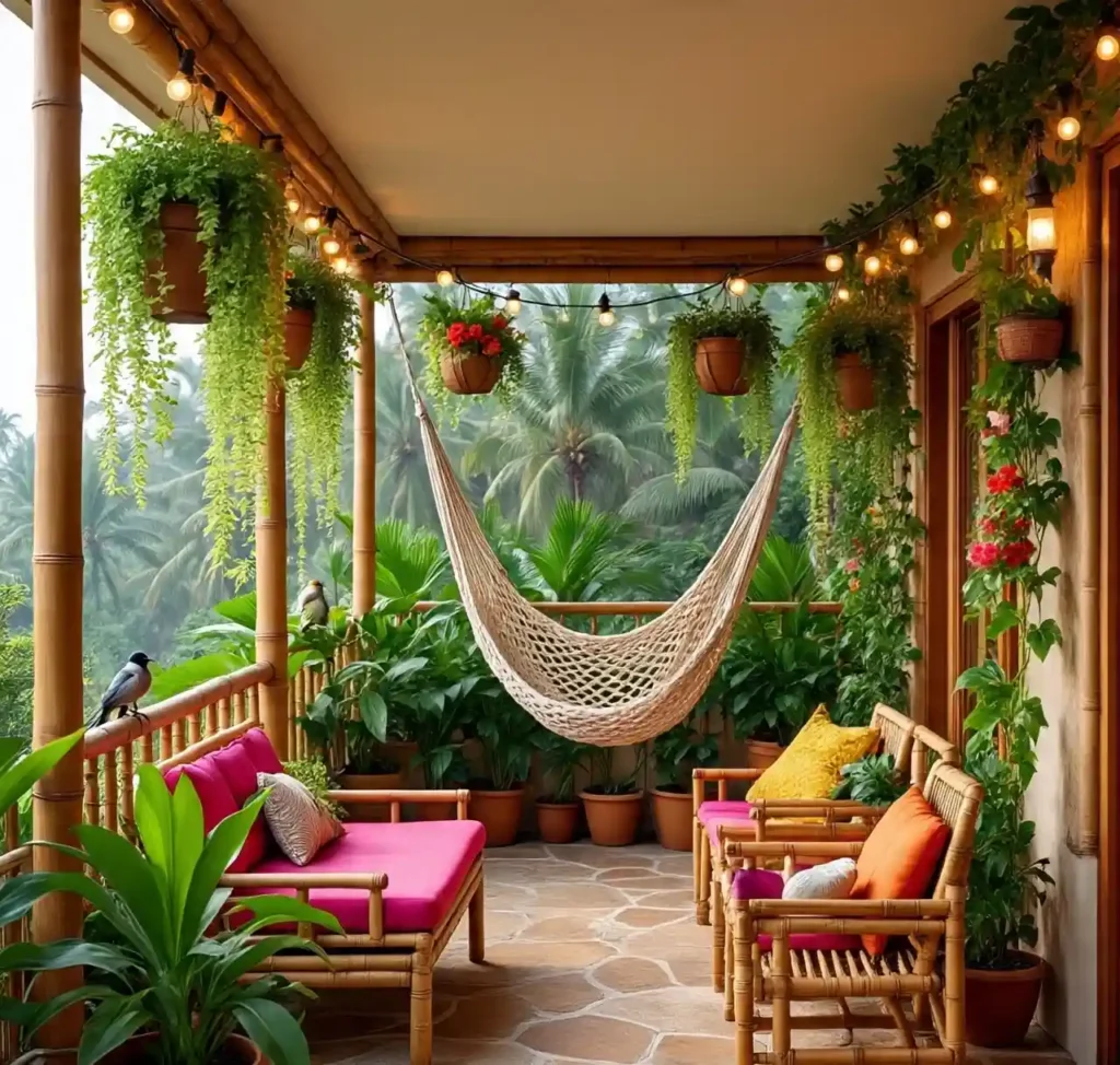 30 Gorgeous Home Design Ideas to Upgrade Every Room With Style 29 26-home design idea-Tropical Balcony Escape