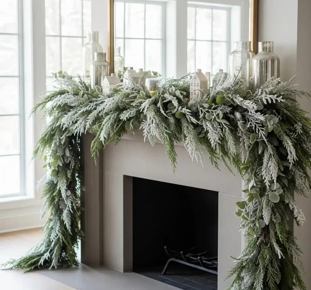 20 Creative Winter Mantel Decorating Ideas to Bring the Season Indoors 4 3-Winter Mantel Decorating Idea