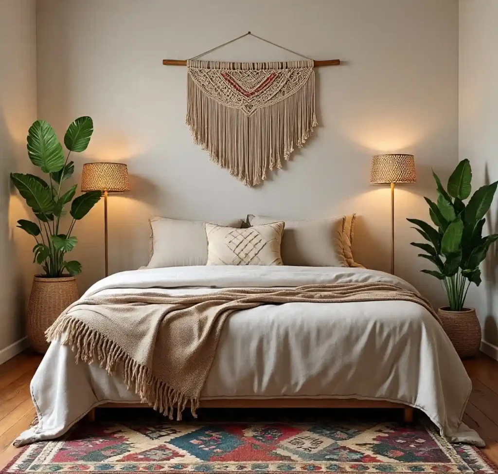 30 Gorgeous Home Design Ideas to Upgrade Every Room With Style 4 3-home design idea-Eclectic Boho Bedroom Retreat