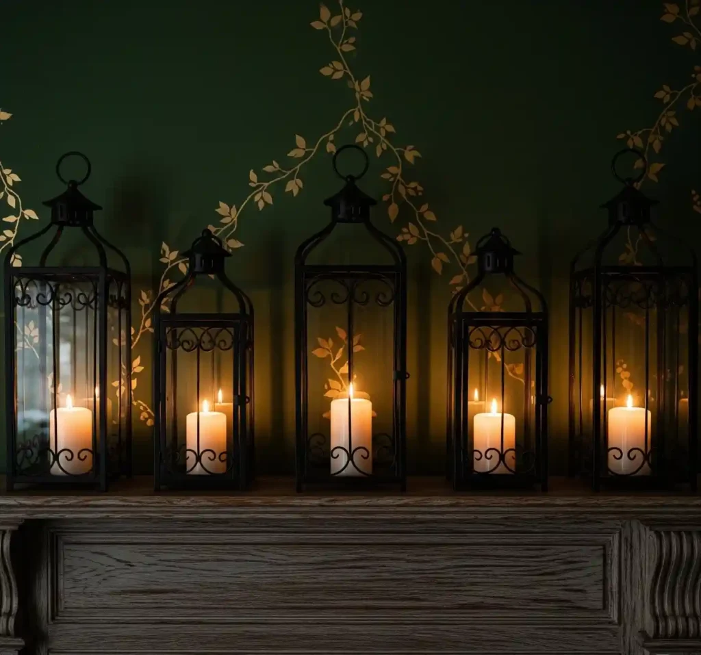 25 Spellbinding Moody Gothic Mantel Decor Ideas to Embrace Dark Elegance 5 4-Moody Gothic Mantel Decor Idea