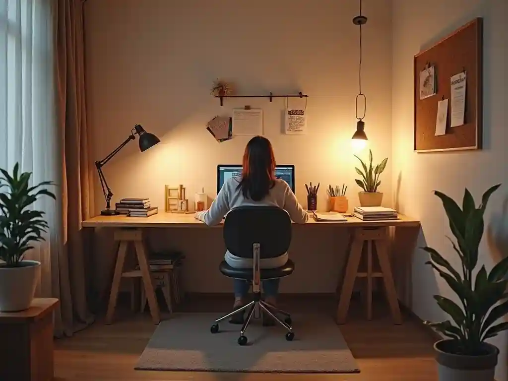 20 Small Home Office Decor Ideas to Maximize Style & Productivity in Any Space 5 4-Small Home Office Decor Idea