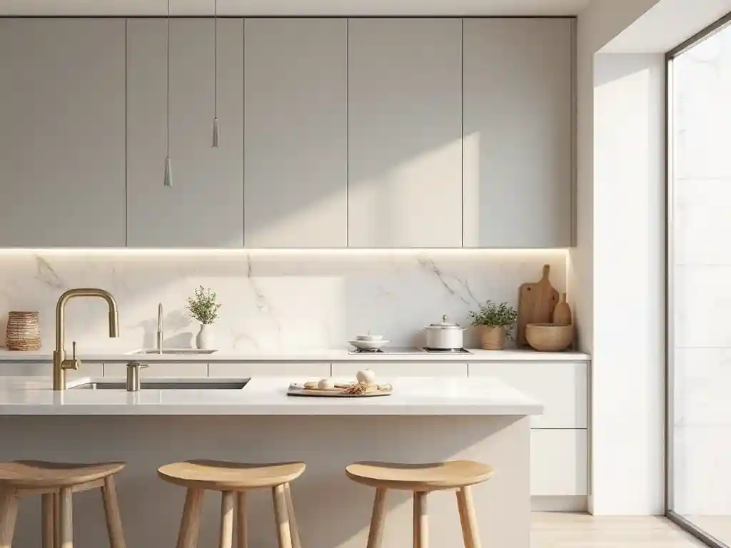 30 Gorgeous Home Design Ideas to Upgrade Every Room With Style 5 4-home design idea-Minimalist Neutral Kitchen