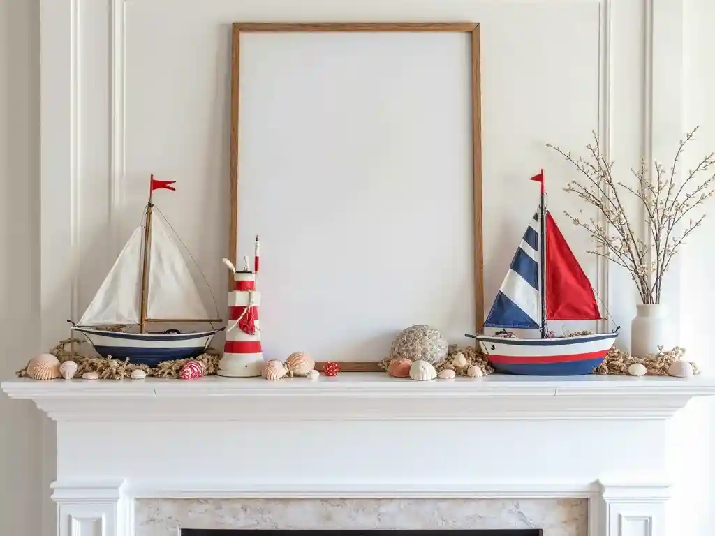 25 Bright & Bold Summer Mantel Decorating Ideas to Energize Your Space 5 4-summer mantel decorating idea