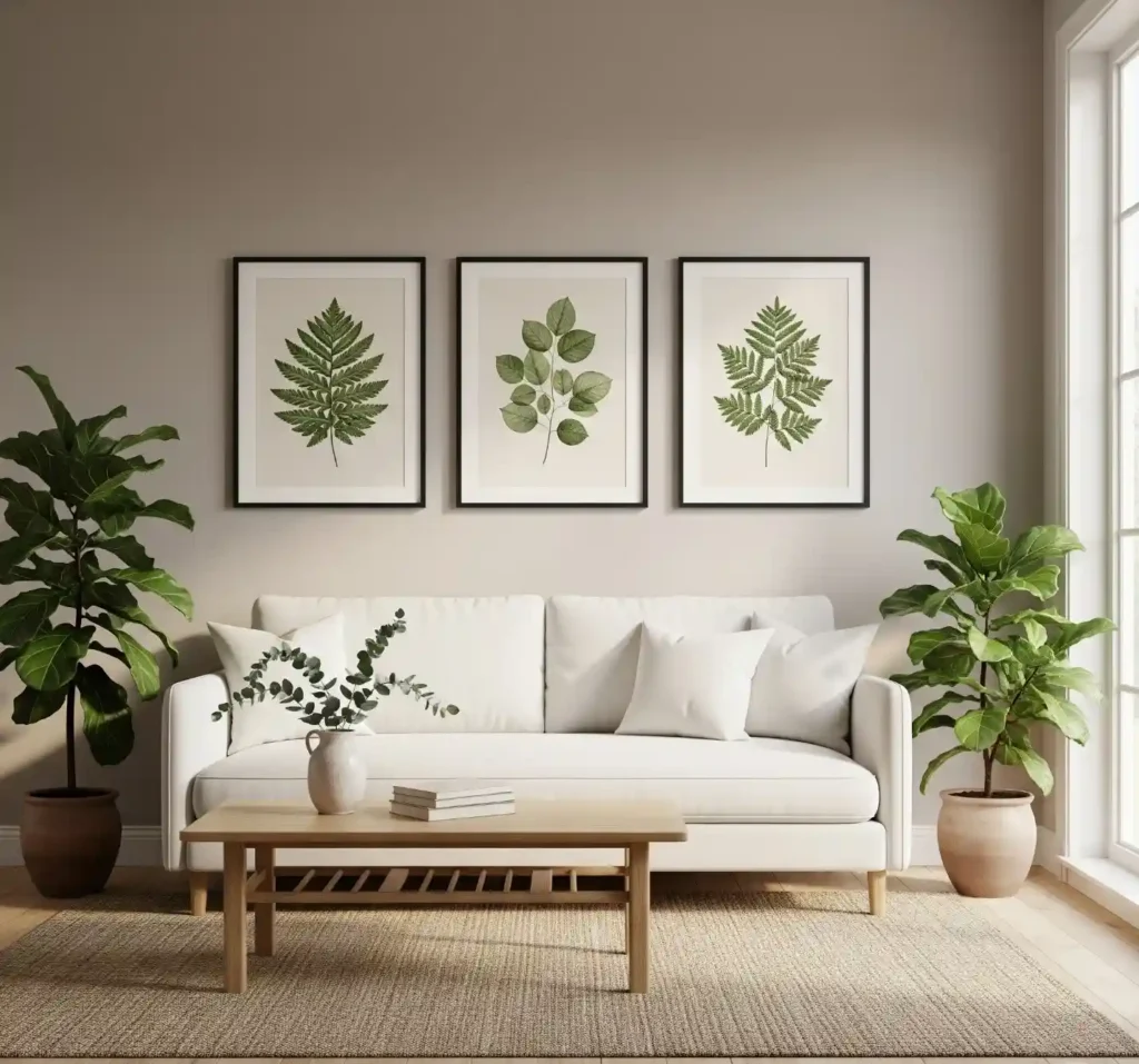 25 Stunning Above-Couch Wall Decor Ideas to Elevate Your Modern Living Room 6 5-Above-Couch Wall Decor Idea