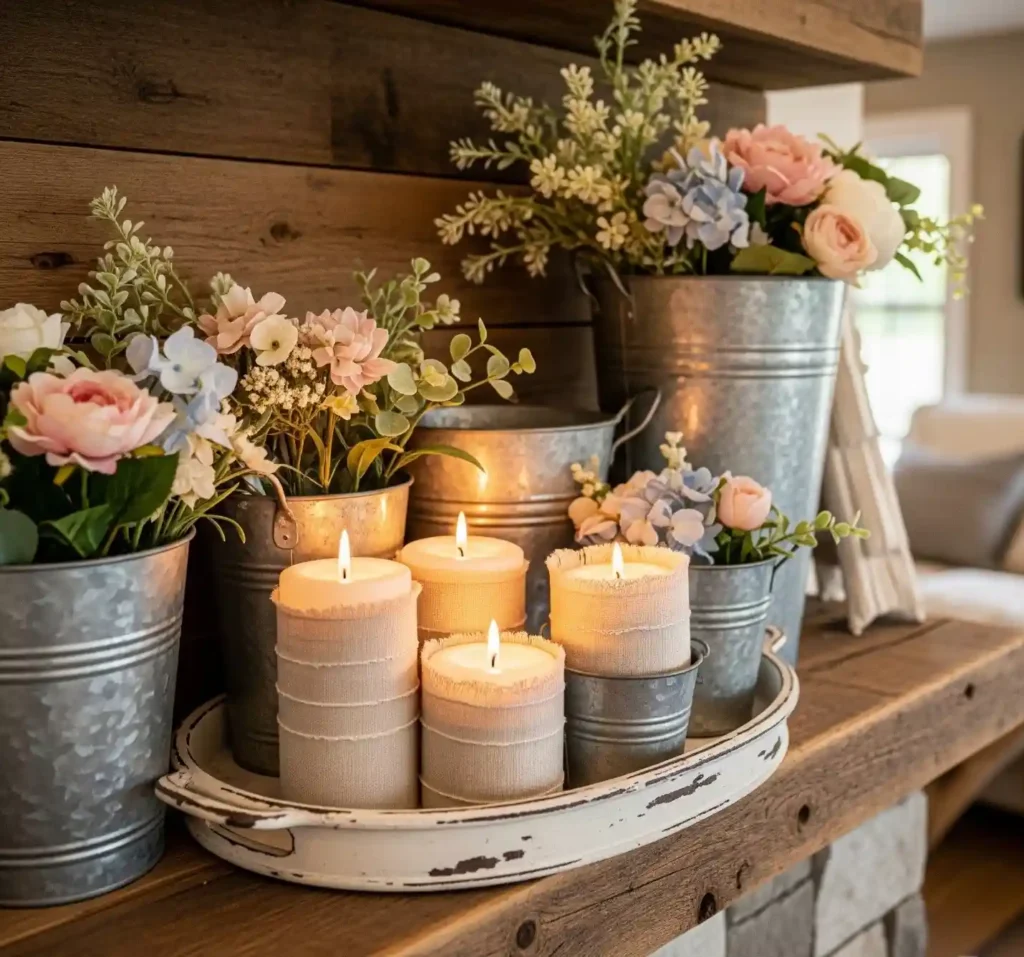 25 Stunning Farmhouse Mantel Decor Ideas to Elevate Your Rustic Interior 6 5-Farmhouse Mantel Decor Idea