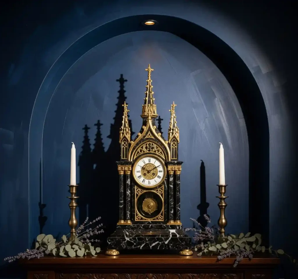 25 Spellbinding Moody Gothic Mantel Decor Ideas to Embrace Dark Elegance 7 6-Moody Gothic Mantel Decor Idea