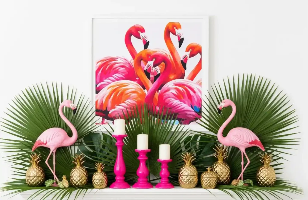 25 Bright & Bold Summer Mantel Decorating Ideas to Energize Your Space 7 6-Summer Mantel Decorating Idea