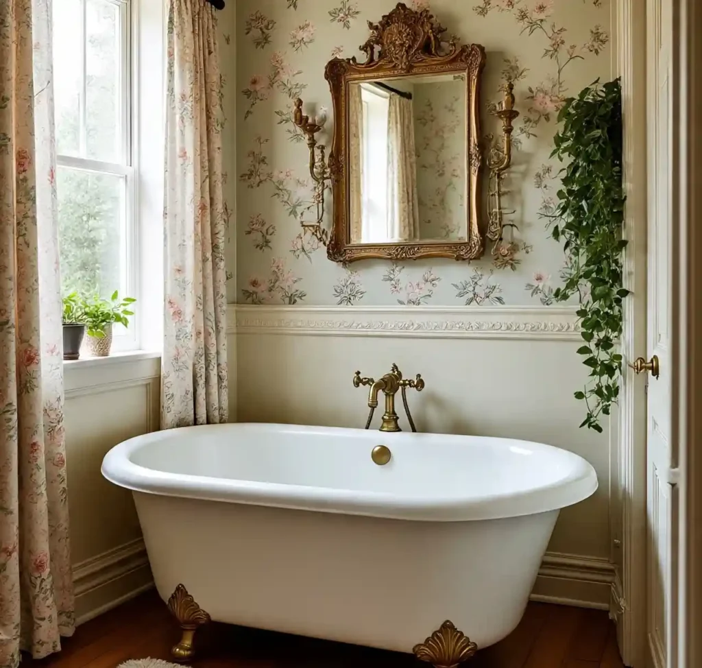 30 Gorgeous Home Design Ideas to Upgrade Every Room With Style 7 6-home design idea-Cottage Core Bathroom Charm
