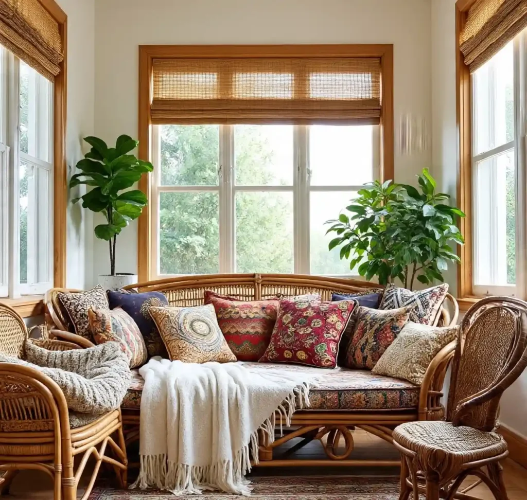 30 Stunning Boho Sunroom Ideas to Brighten Your Home with Style 8 7-Boho Sunroom Idea