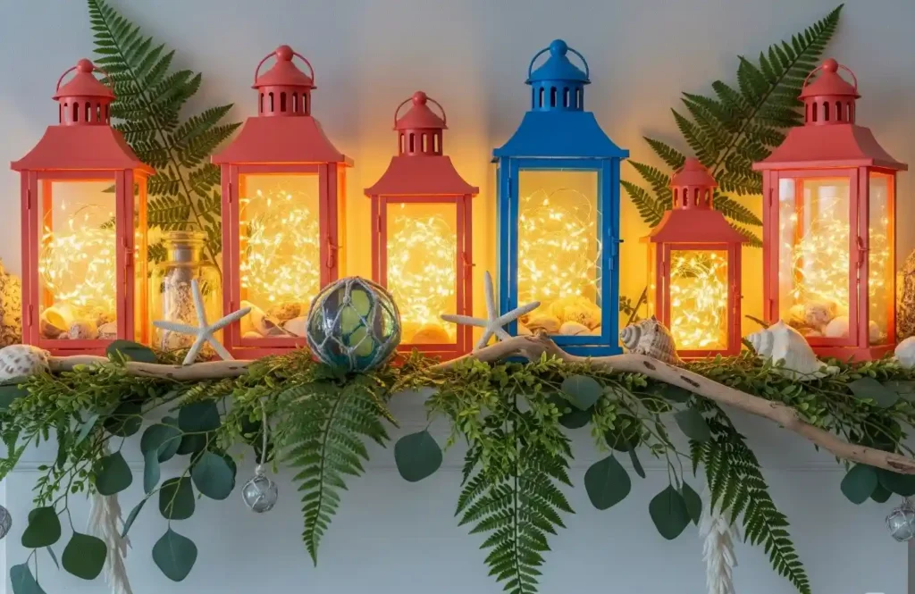 25 Bright & Bold Summer Mantel Decorating Ideas to Energize Your Space 9 8-Summer Mantel Decorating Idea