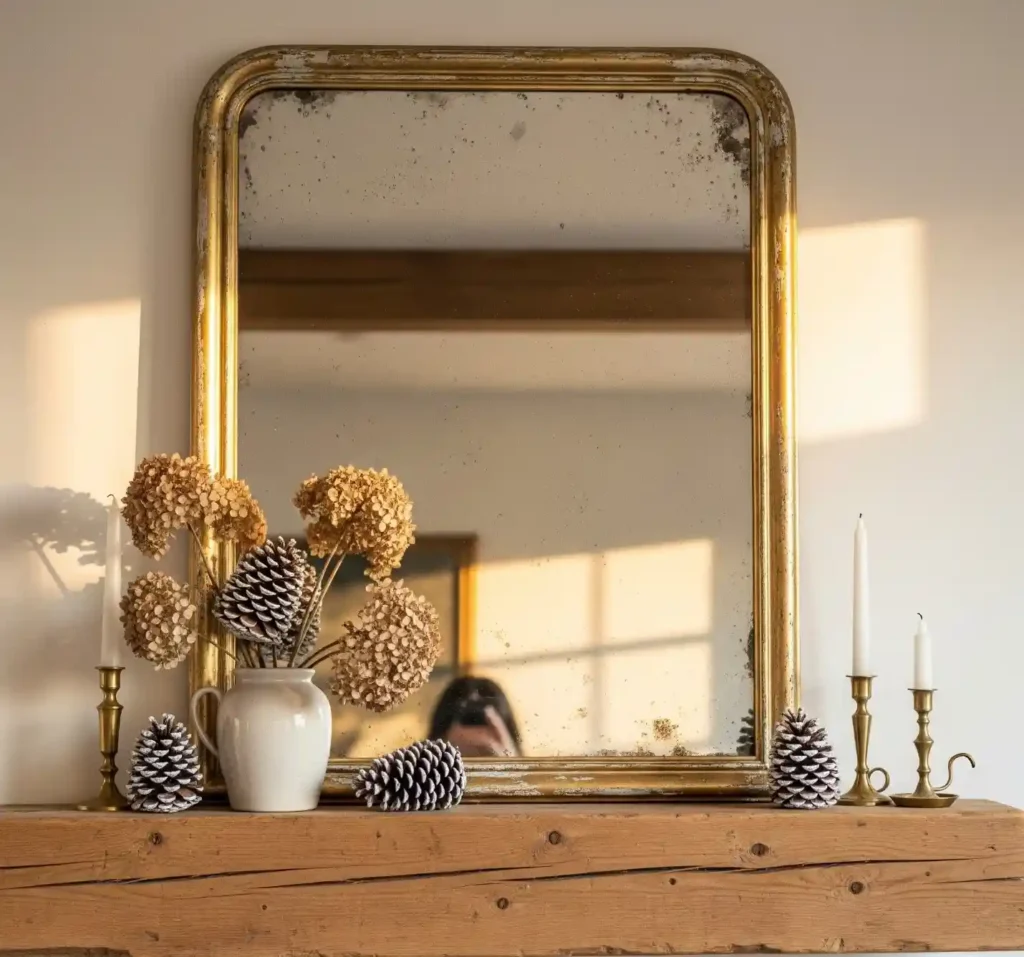 20 Creative Winter Mantel Decorating Ideas to Bring the Season Indoors 9 8-Winter Mantel Decorating Idea