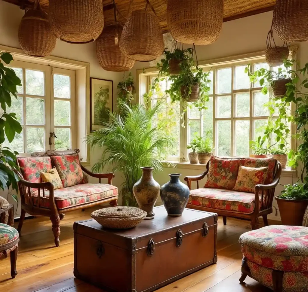 30 Stunning Boho Sunroom Ideas to Brighten Your Home with Style 10 9-Boho Sunroom Idea