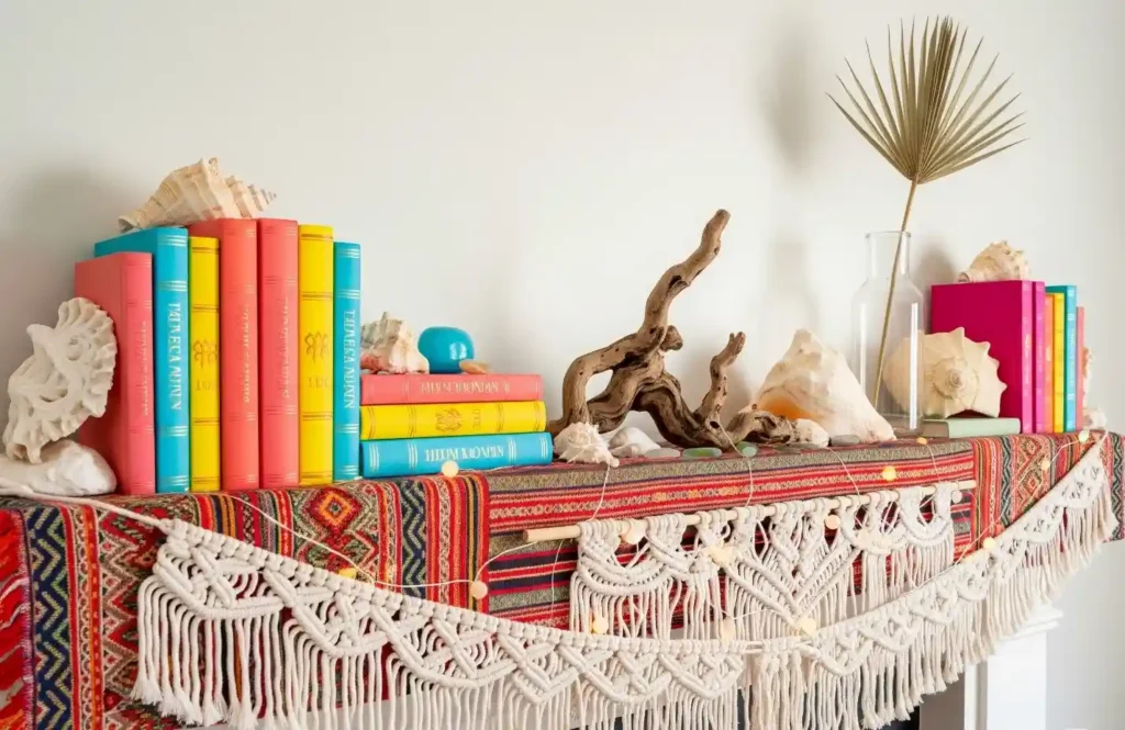 25 Bright & Bold Summer Mantel Decorating Ideas to Energize Your Space 10 9-Summer Mantel Decorating Idea
