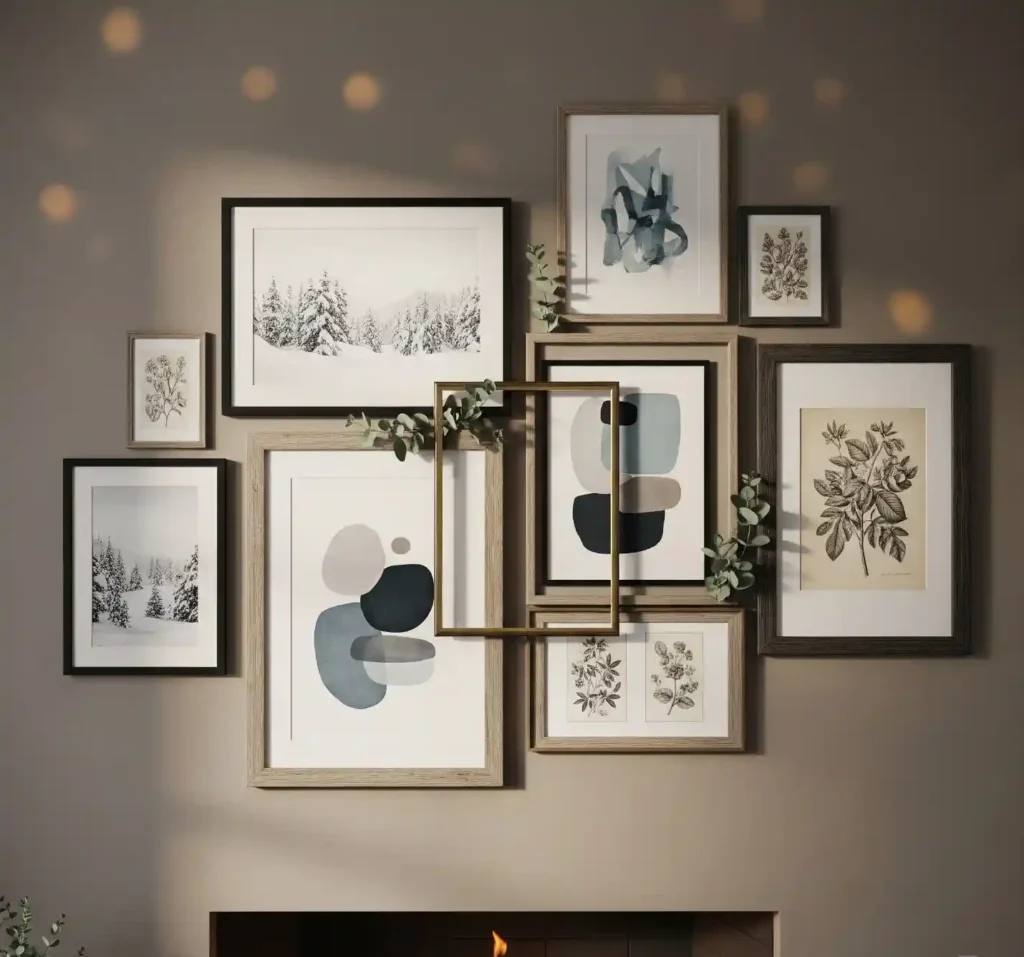 20 Creative Winter Mantel Decorating Ideas to Bring the Season Indoors 10 9-Winter Mantel Decorating Idea
